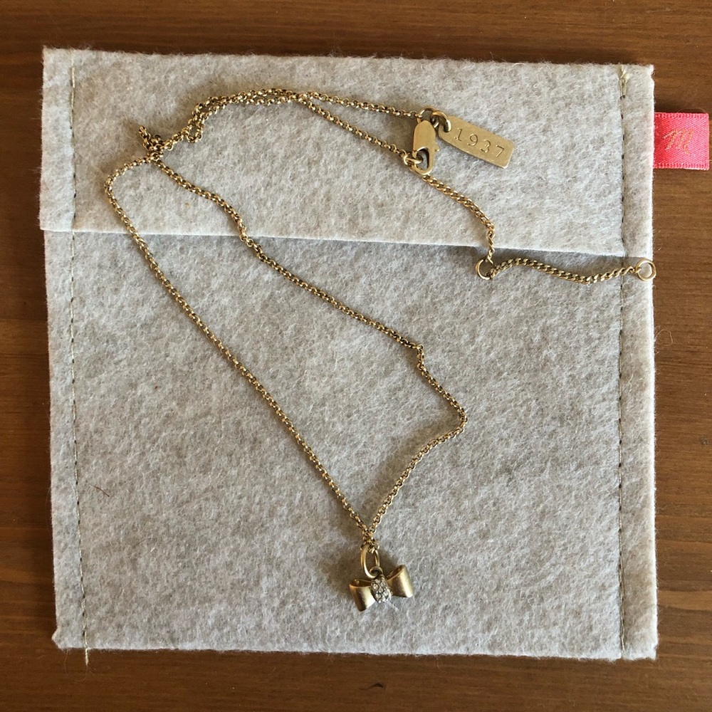 Madewell gold bow necklace